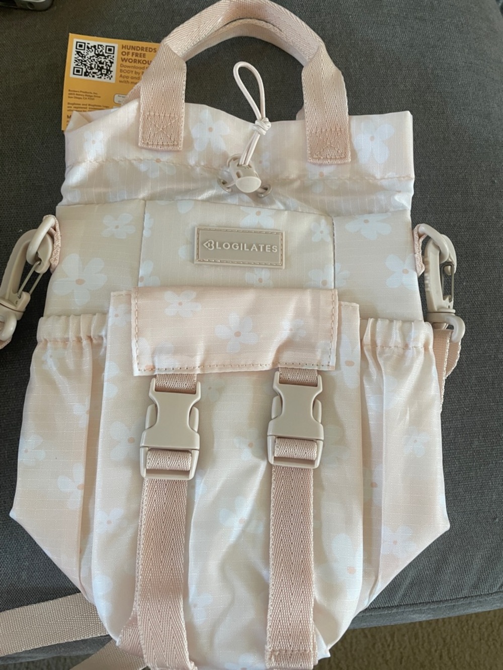 BLOGLATES water bottle sling  Tote in Soft Blush